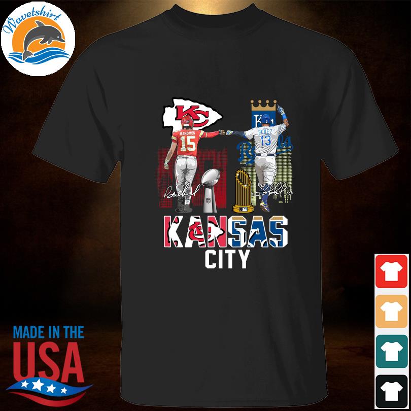 Kansas city Chiefs mahomes and Kansas city royals perez signatures shirt,  hoodie, sweater, long sleeve and tank top