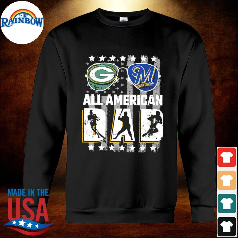 Green Bay Packer and Chicago Cubs All American Dad Shirt, hoodie