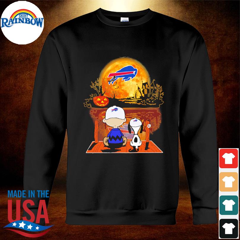 Snoopy and Charlie Brown Pumpkin Buffalo Bills Halloween shirt, hoodie,  sweater, long sleeve and tank top