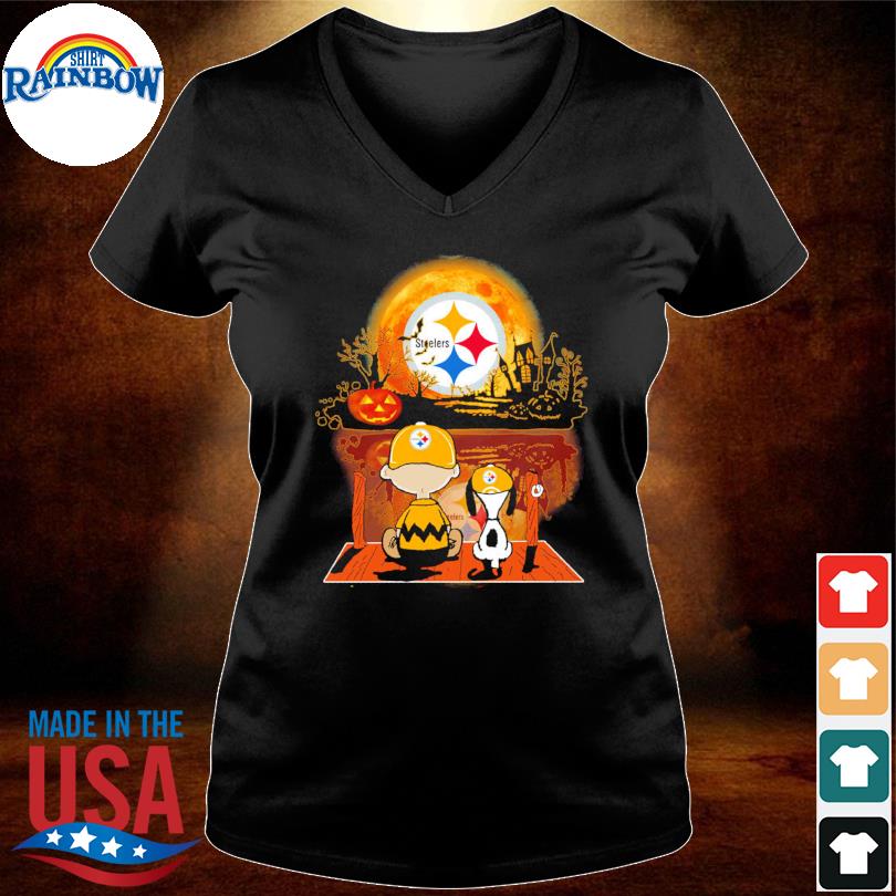 Snoopy And Charlie Brown Pumpkin Pittsburgh Steelers Halloween Moon