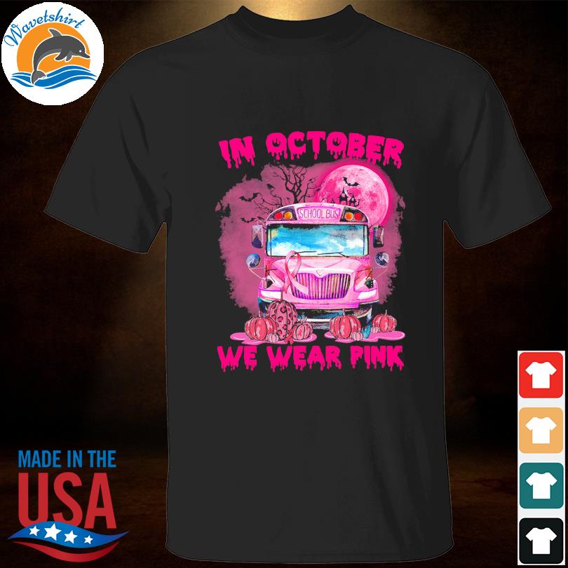 In October We Wear Pink And Watch Steelers Breast Cancer Halloween Shirt,  Tshirt, Hoodie, Sweatshirt, Long