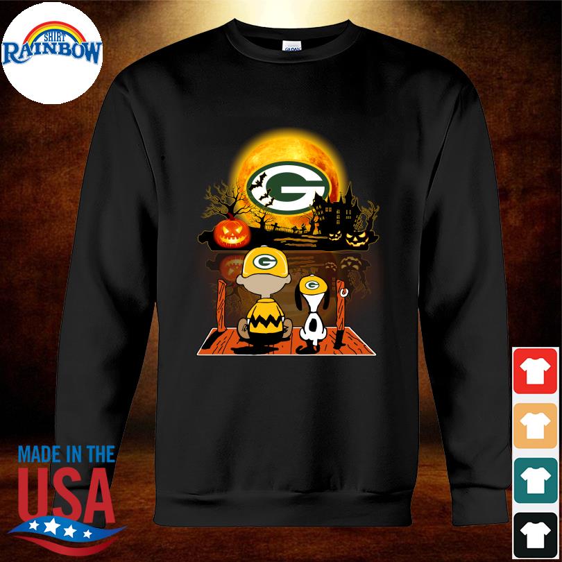 Snoopy Charlie Brown Pumpkin Green Bay Packers Halloween Moon