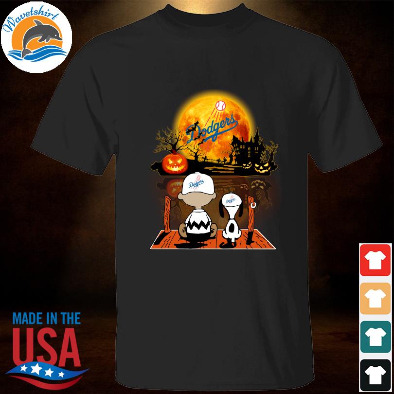 Snoopy And Charlie Brown Los Angeles Dodgers Happy Halloween Shirt