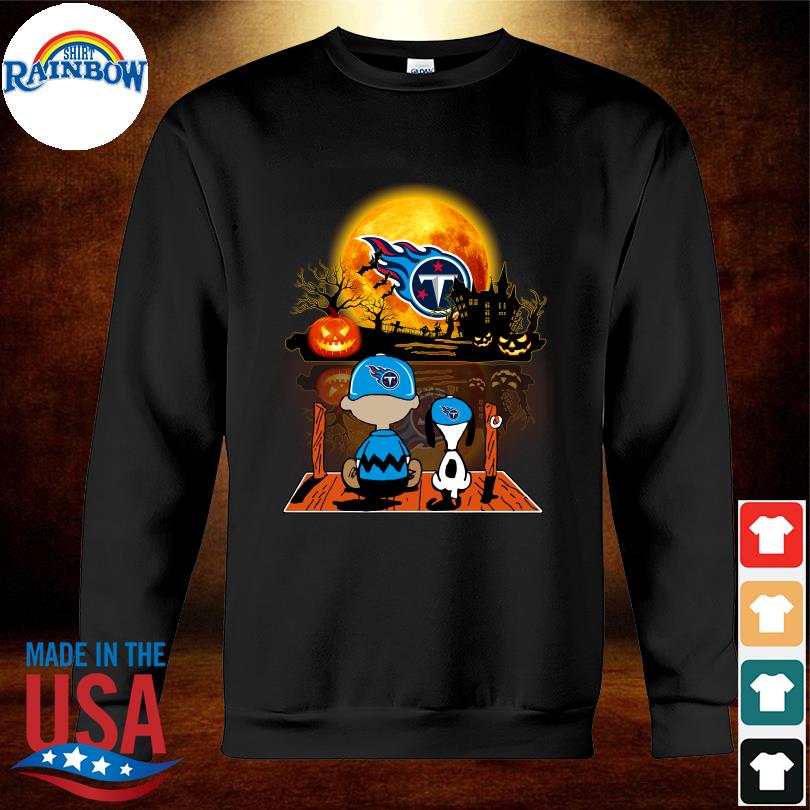 Snoopy and Charlie Brown Pumpkin Tennessee Titans Halloween Moon 2022  shirt, hoodie, sweater, long sleeve and tank top