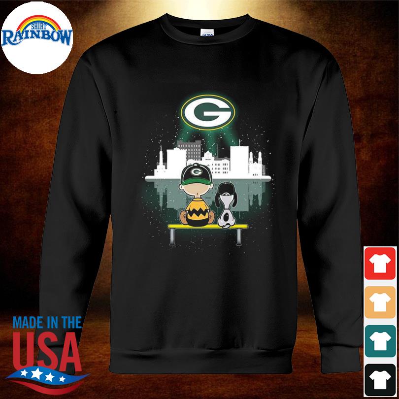 Charlie Brown Snoopy Dog Watching City Green Bay Packers Shirt -  High-Quality Printed Brand