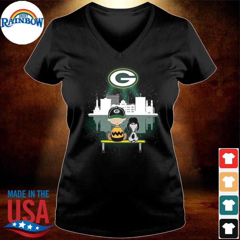 Charlie Brown Snoopy Dog Watching City Green Bay Packers Shirt