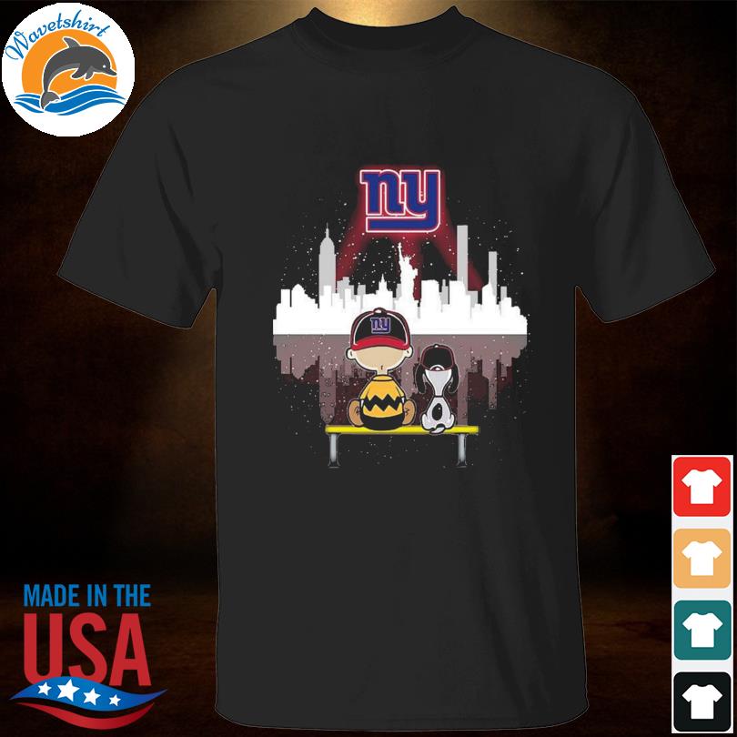 Charlie Brown Snoopy Dog Watching City New York Giants Shirt - High-Quality  Printed Brand