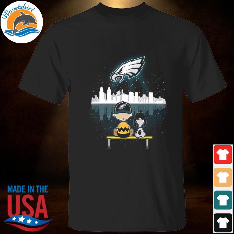 Charlie Brown And Snoopy Dog Watching City Philadelphia Eagles Shirt