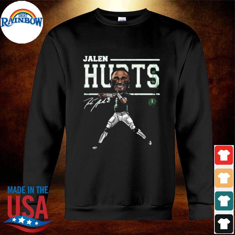 Philadelphia Eagles Jalen Hurts cartoon signature shirt, hoodie, sweater  and v-neck t-shirt