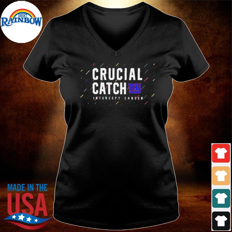 New York Giants 2021 Crucial Catch Intercept Cancer T Shirt