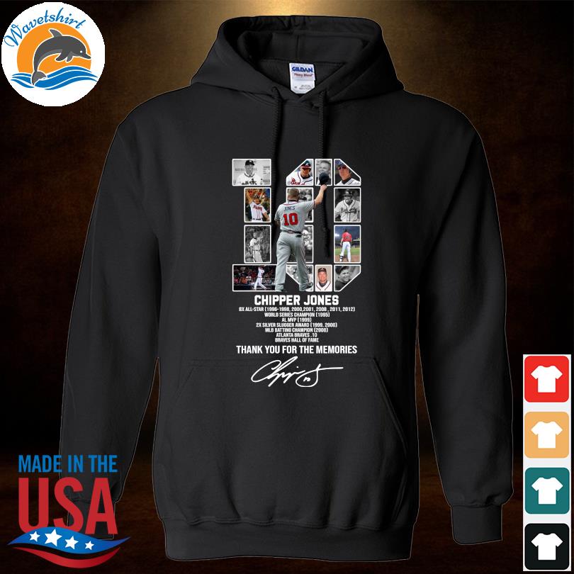 10 Atlanta Braves Chipper Jones Signature shirt, hoodie, sweater, long  sleeve and tank top