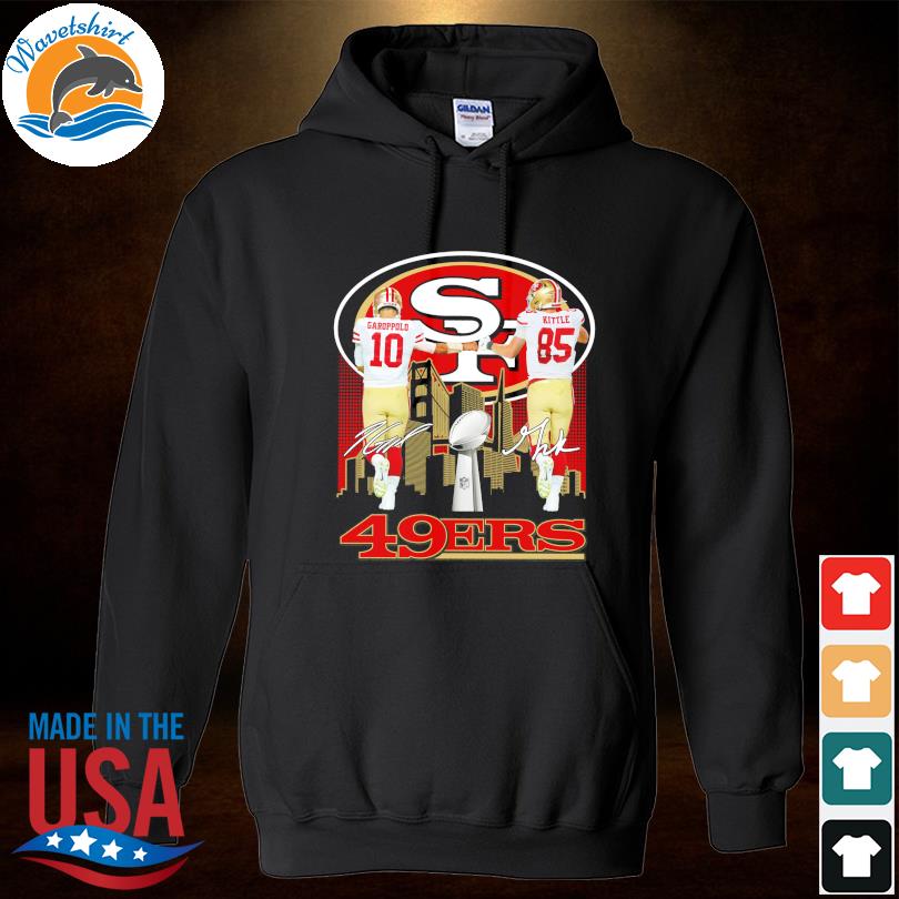 San Francisco 49ers T shirt Jimmy Garoppolo And George Kittle Signatures  Long Sleeve, Ladies Tee - Limotees