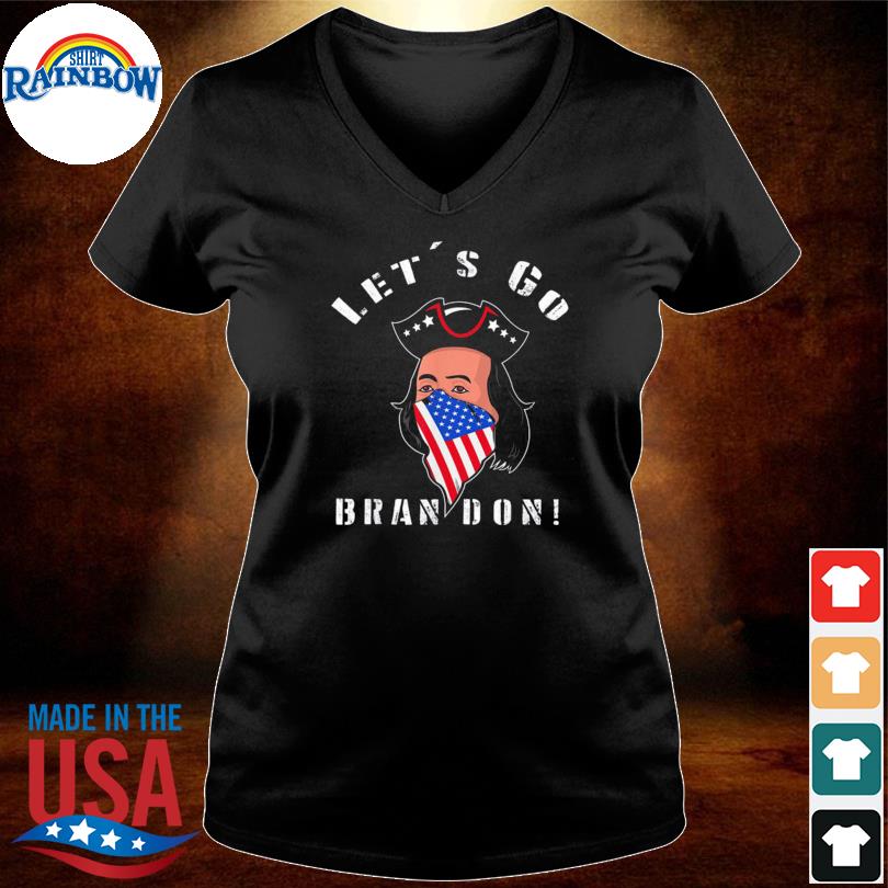 Let’s Go Brandon Patriot With Mask US Flag Tee Shirt, hoodie, sweater ...