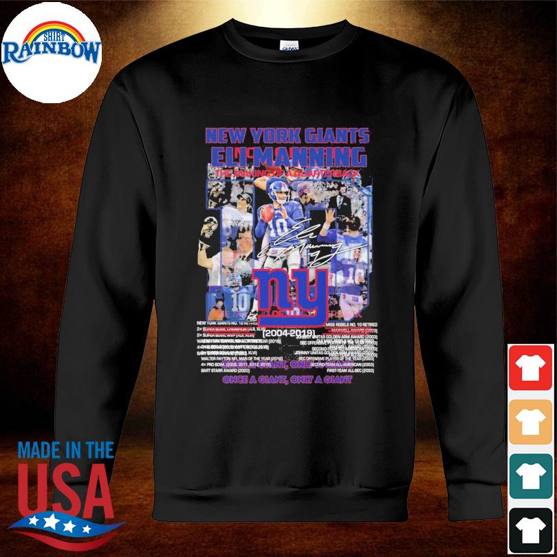 Eli Manning New York Giants Thank You For The Memories Signature T