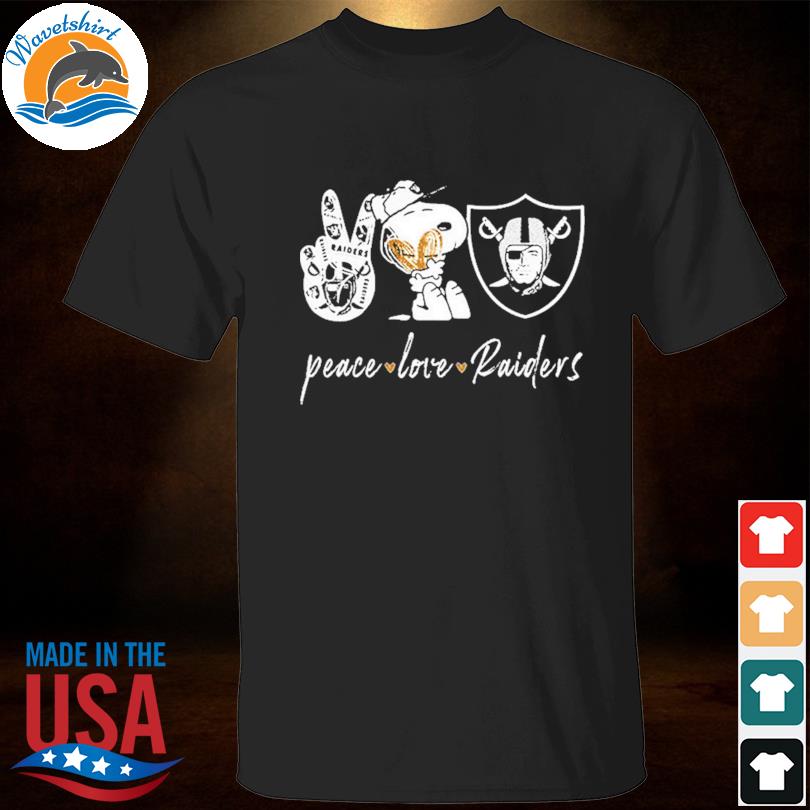 Snoopy peace love raiders shirt, hoodie, sweater, long sleeve and tank top