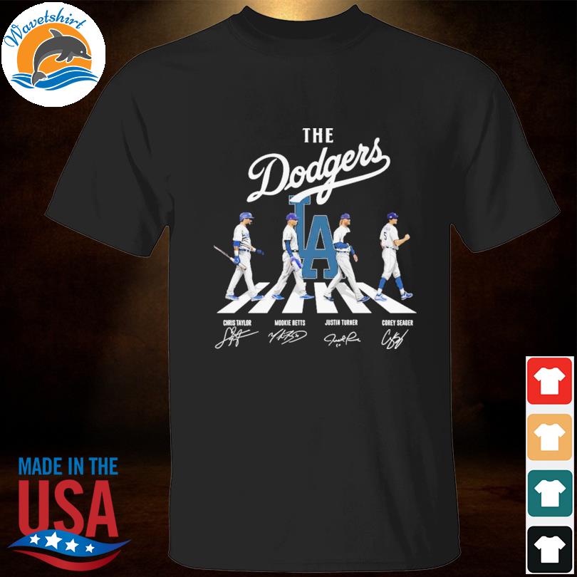 Official The Los Angeles Dodgers Abbey Road signatures t shirt