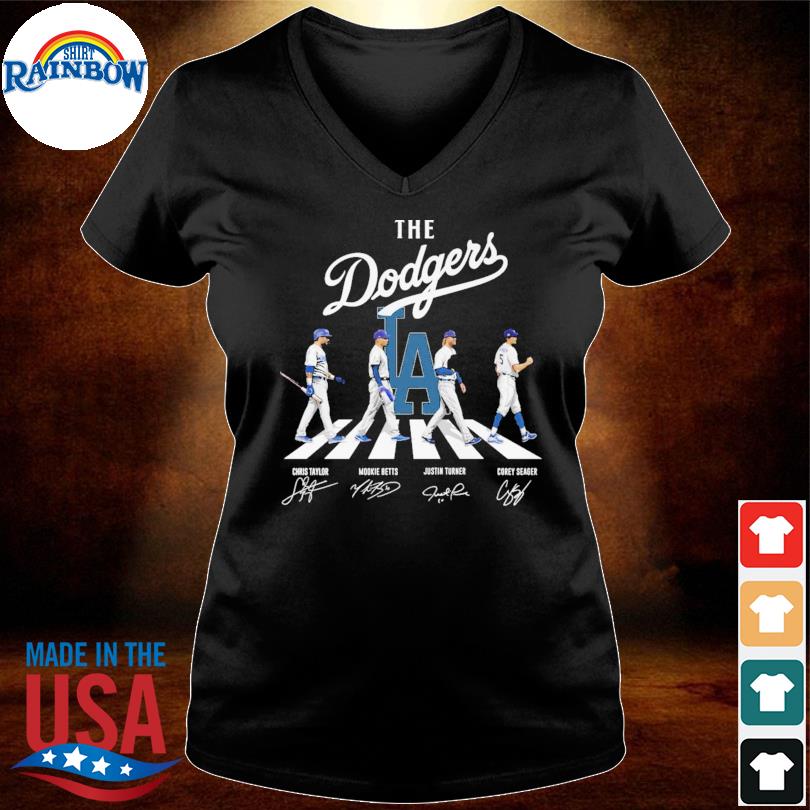 Official The Los Angeles Dodgers Abbey Road Signatures T-Shirt