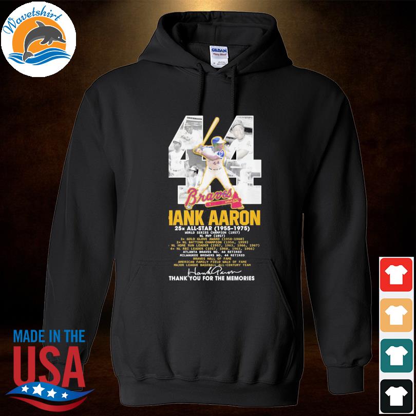 44 Hank Aaron signature shirt, hoodie, sweater, long sleeve and tank top