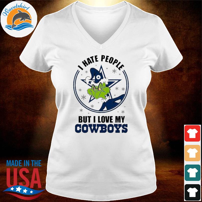 I Hate People But I Love My Cowboys NFL Christmas Shirt