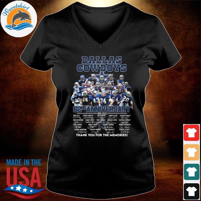 Dallas Cowboys 62 anniversary 1960-2022 Black t-shirt |