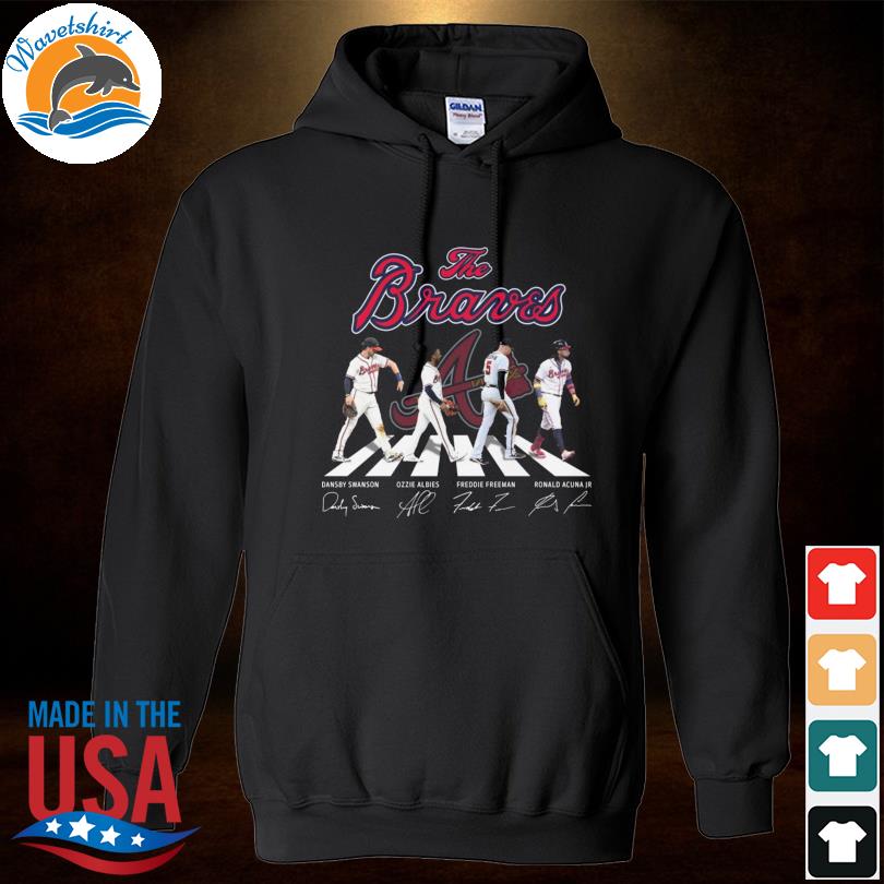 Official The Braves Dansby Swanson Ozzie Albies Freddie Freeman Ronald  Acuna Jr Abbey Road Signatures Shirt, hoodie, sweater, long sleeve and tank  top