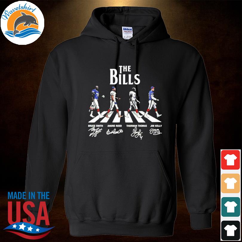 Top the Buffalo Bills abbey road Buffalo Bills team with signatures 2022  shirt, hoodie, sweater, long sleeve and tank top