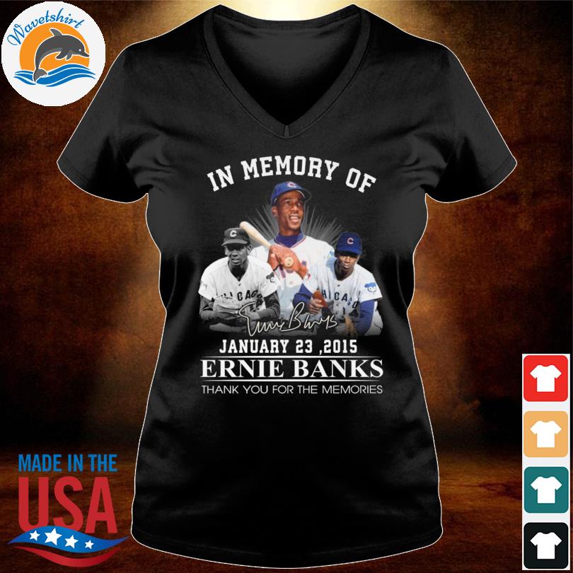 In memory of Ernie Banks thank you for the memories signatures shirt,  hoodie, sweater, long sleeve and tank top