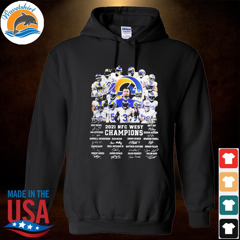 Los Angeles Rams 2021 NFC west champions signatures shirt, hoodie, sweater,  long sleeve and tank top