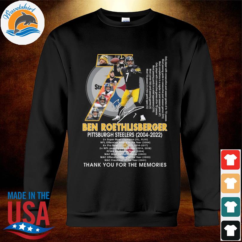 Ben Roethlisberger 2004-2022 Thank You For The Memories Shirt