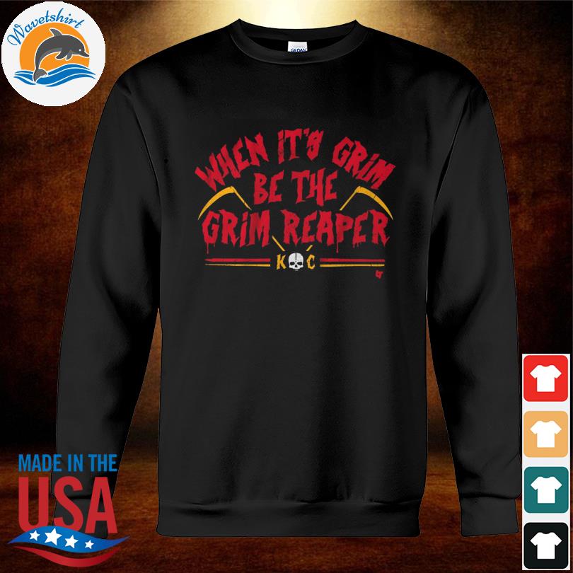 When it's grim KC be the Grim Reaper chibi shirt, hoodie, sweater and  v-neck t-shirt