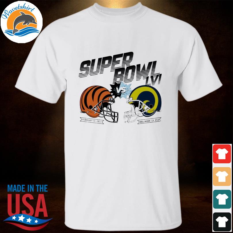 Bengals Vs Rams Shirt Souvenir LVI 56 Inglewood CA NFL Game shirt