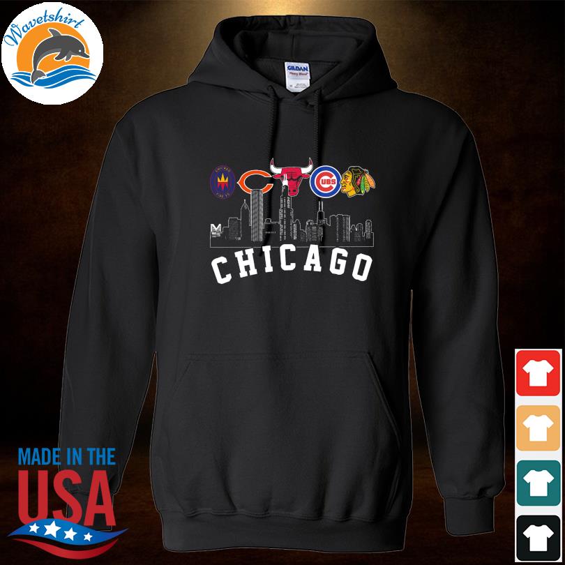 Chicago Fire FC and Chicago Bear and Chicago Bulls and Chicago Cubs and  Chicago Blackhawks Chicago City Shirt, hoodie, sweater, long sleeve and  tank top