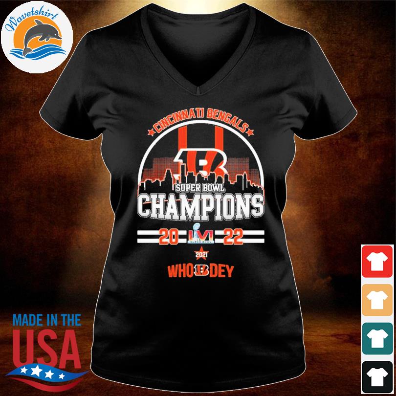 Cincinnati Bengals Super Bowl Champions 2022 Who Dey Shirt - iTeeUS