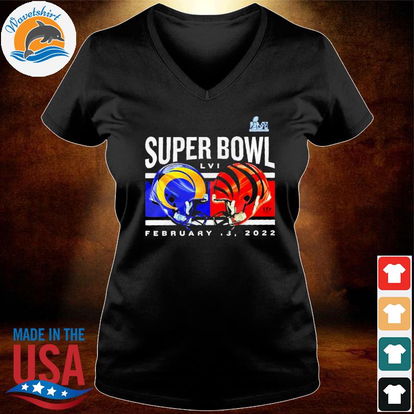 Cincinnati Bengals vs Los Angeles Rams Super Bowl LVI Dueling Helmets shirt,  hoodie, sweater, long sleeve and tank top