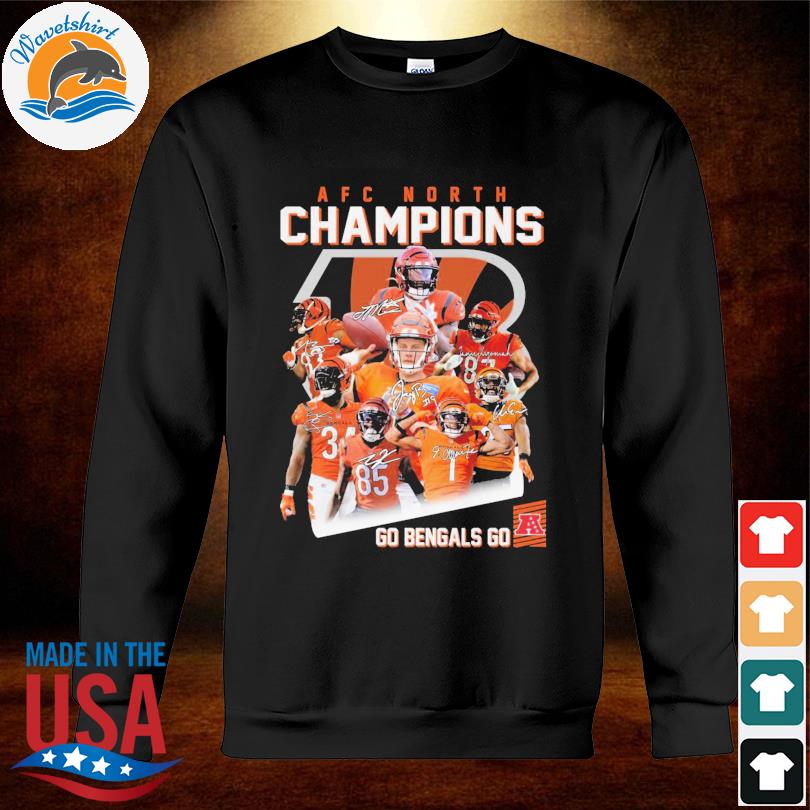 Official Cincinnati Bengals Afc North Champions Go Bengals Go Signatures  Shirt, hoodie, sweater, long sleeve and tank top