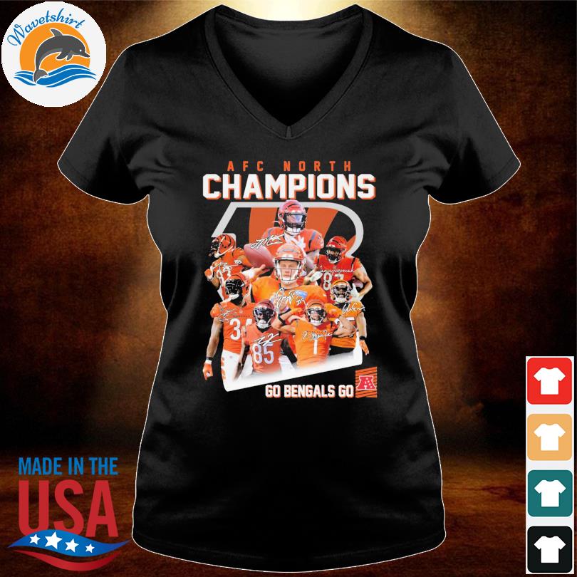 Official Cincinnati Bengals Afc North Champions Go Bengals Go Signatures  Shirt, hoodie, sweater, long sleeve and tank top