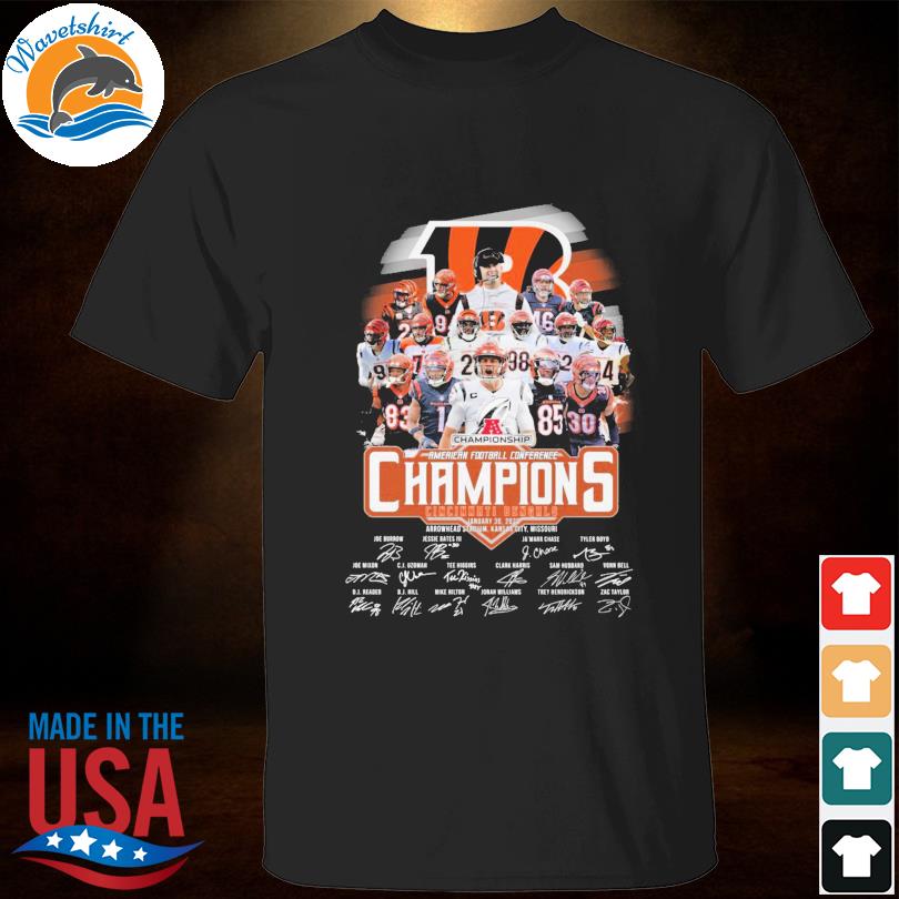 2021 AFC North Division Champions Cincinnati Bengals signatures