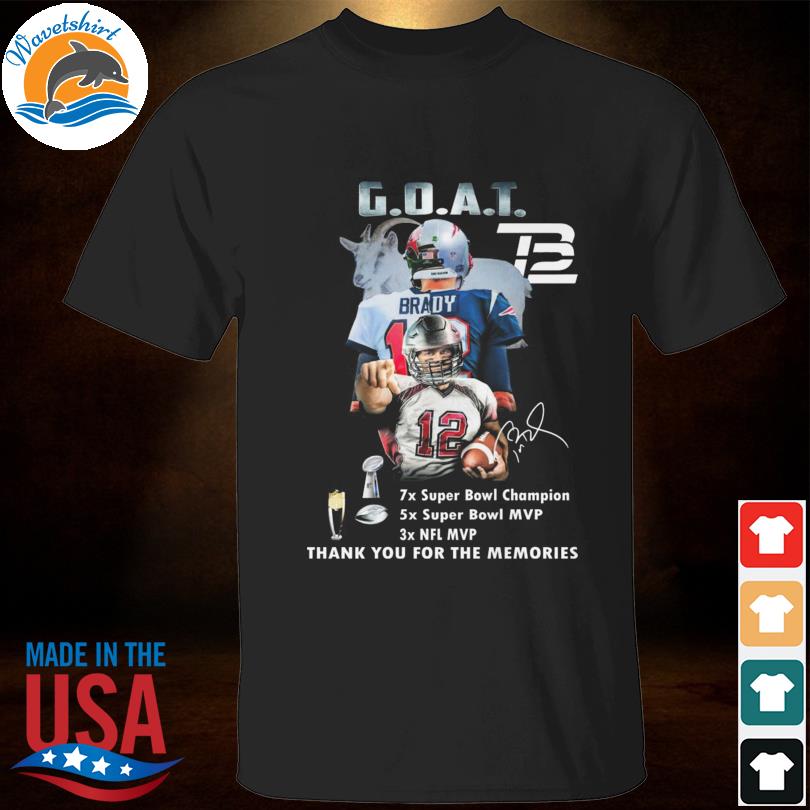 Official goat Tom Brady thank you for the memories signature T