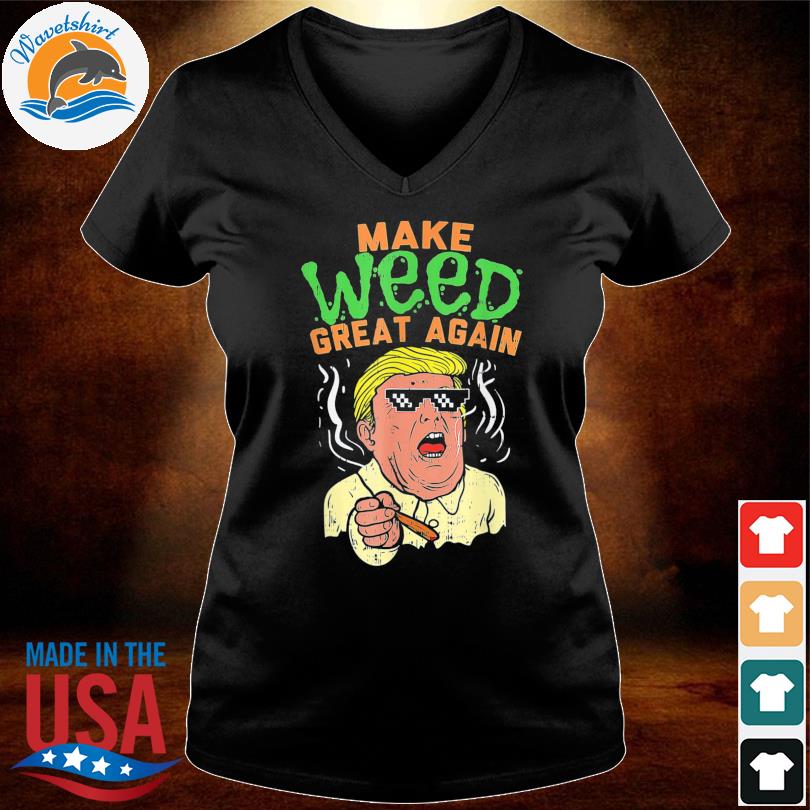 Multicolor 16x16 Cool Marijuana Trump Tshirts Marijuana Trump Tshirt Make Weed Again Cannabis Throw Pillow 