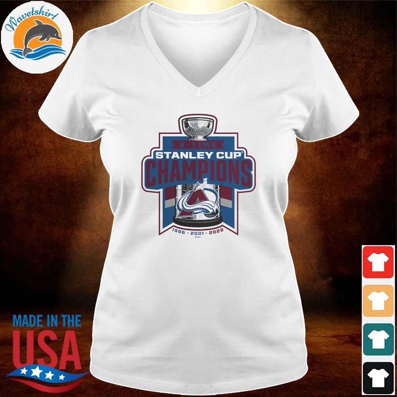 Funny Colorado Avalanche 3-Time 1996 2001 2022 Stanley Cup Champions shirt,  hoodie, sweater, long sleeve and tank top