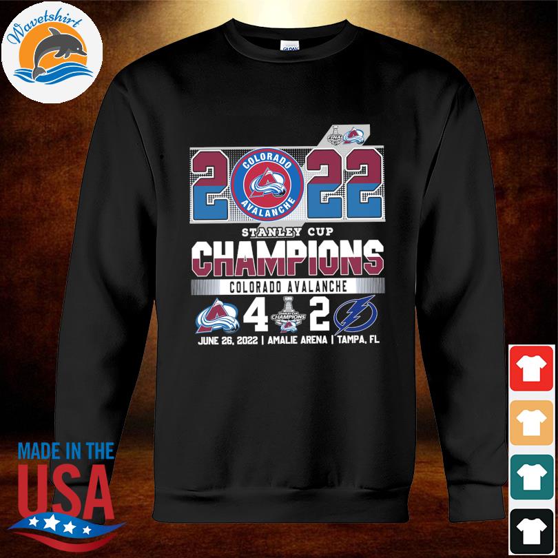 Colorado Avalanche and Tampa Bay Lightning 2022 Stanley Cup Champions shirt,  hoodie, sweater, long sleeve and tank top