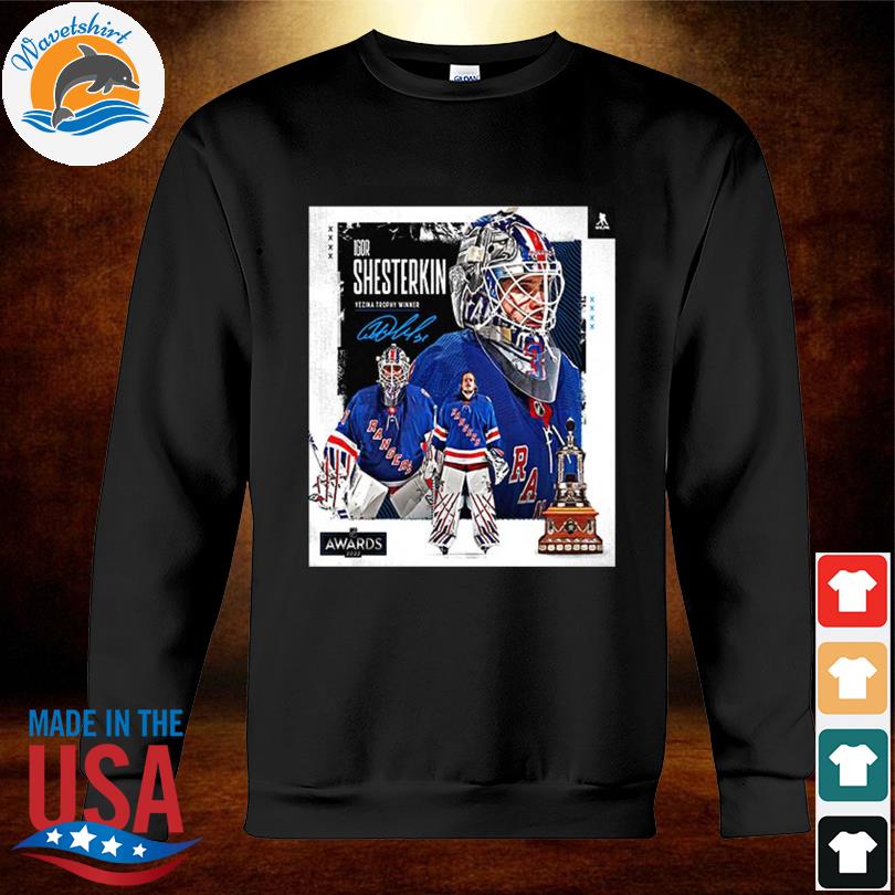 NHL New York Rangers Igor Shesterkin The Vezina Trophy Winner Unisex T-Shirt  - REVER LAVIE