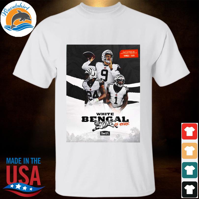 Cincinnati Bengals White Bengal Long Sleeve Tee