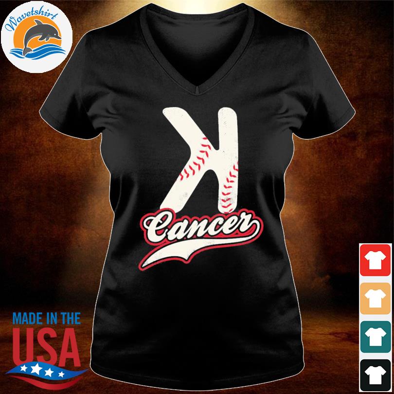 Strike Out Cancer Shirt Struck Out Cancer Shirt K Cancer Baseball