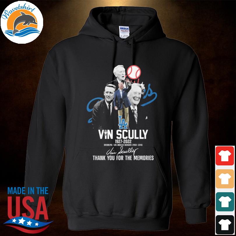 Hot Shirt los Angeles Dodgers Vin Scully 1972 2022 thank you for the  memories signature shirt, hoodie, sweater, long sleeve and tank top