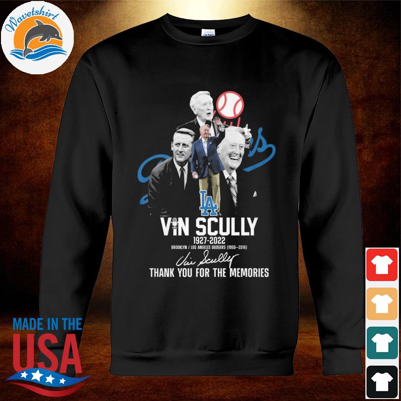 Hot Shirt los Angeles Dodgers Vin Scully 1972 2022 thank you for