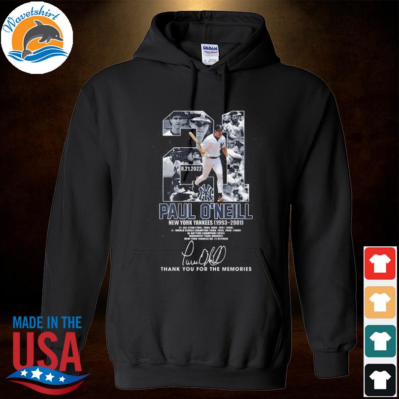 Paul O'Neill New York Yankees 1993 2001 signature thank you for the  memories shirt, hoodie, sweater, long sleeve and tank top
