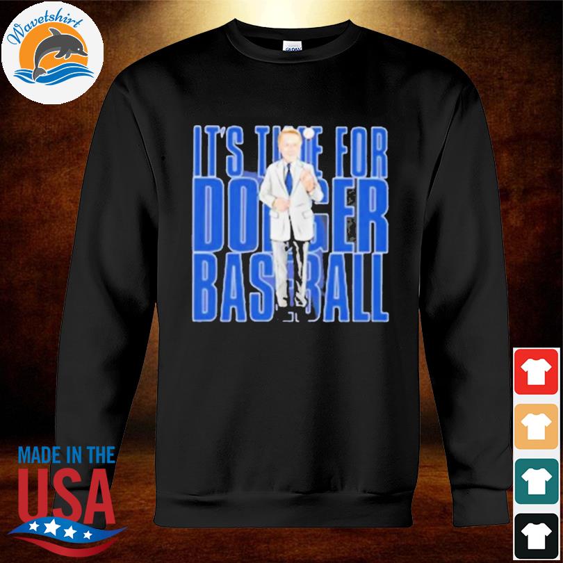 Rip vin scully microphone it's time for dodgers baseball shirt