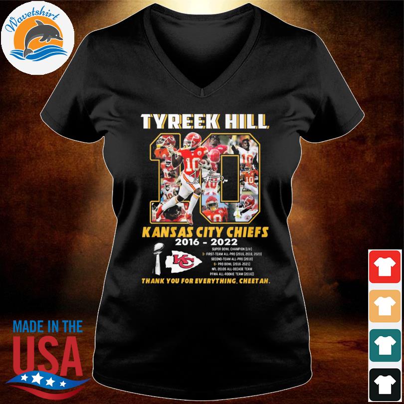 Tyreek Hill Kansas City Chiefs 2016-2022 Thank You For Everything Cheetah  Signature shirt, hoodie, sweater, long sleeve and tank top