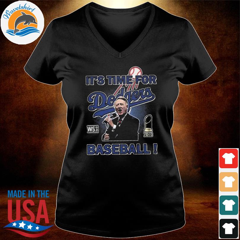 It's Time For Dodgers Baseball Vin Scully T-Shirt - Lelemoon